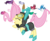 Size: 6001x4971 | Tagged: safe, artist:freak0uo, fluttershy, bird, pegasus, pony, g4, magic duel, my little pony: friendship is magic, .svg available, absurd resolution, bunny ears, clothes, costume, dangerous mission outfit, eyes closed, female, goggles, hoodie, mare, open mouth, simple background, solo, transparent background, vector