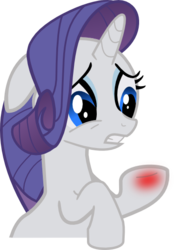 Size: 374x537 | Tagged: safe, artist:dbapplejack, rarity, pony, unicorn, g4, magic duel, my little pony: friendship is magic, blood, female, injured, mare, simple background, solo, transparent background, vector