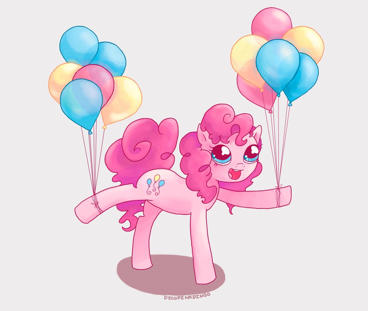 #172631 - safe, artist:decopinkdingo, pinkie pie, balloon - Derpibooru