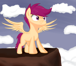 Size: 1948x1691 | Tagged: safe, artist:kas, artist:kas92, scootaloo, pony, g4, female, solo, spread wings