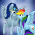 Size: 600x600 | Tagged: safe, artist:little-tamia, rainbow dash, soarin', g4, female, male, ship:soarindash, shipping, straight