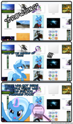 Size: 1075x1825 | Tagged: safe, artist:navitaserussirus, trixie, g4, comic, fourth wall, magnifying glass