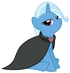 Size: 5000x5239 | Tagged: safe, artist:jennieoo, trixie, pony, unicorn, g4, magic duel, absurd resolution, alicorn amulet, cape, clothes, female, mare, show accurate, simple background, solo, transparent background, vector