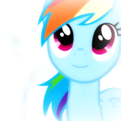 Size: 500x500 | Tagged: safe, artist:isladeldrama11, rainbow dash, g4, eyes open, looking up, simple background, solo, white background