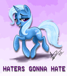 Size: 1024x1169 | Tagged: safe, artist:amyvstheworld, trixie, g4, haters gonna hate, meme