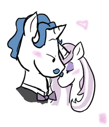 Size: 492x572 | Tagged: safe, artist:inkypaws-productions, fancypants, fleur-de-lis, pony, unicorn, g4, female, male, ship:fancyfleur, shipping, straight