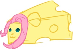 Size: 559x376 | Tagged: safe, fluttershy, g4, best character on the show, cheese, transformation