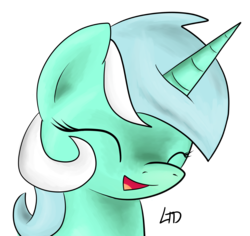 Size: 2556x2408 | Tagged: dead source, safe, artist:lyratriestodraw, lyra heartstrings, pony, unicorn, g4, bust, female, happy, portrait, simple background, smiling, solo, transparent background