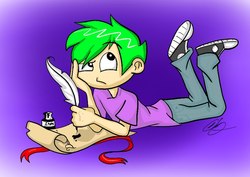 Size: 887x629 | Tagged: safe, artist:rainbowdash-swag, spike, g4, humanized