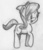 Size: 2763x3203 | Tagged: safe, artist:timeforsp, flitter, pony, g4, female, grayscale, monochrome, sketch, solo, traditional art