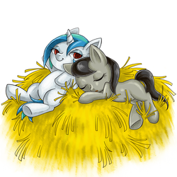 Size: 1000x1000 | Tagged: safe, artist:bunina, dj pon-3, octavia melody, vinyl scratch, g4, filly