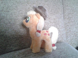 Size: 570x428 | Tagged: safe, artist:emii234, applejack, earth pony, pony, g4, irl, photo, plushie, solo