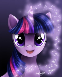 Size: 576x720 | Tagged: safe, artist:paintedhoofprints, twilight sparkle, pony, unicorn, g4, female, happy, solo