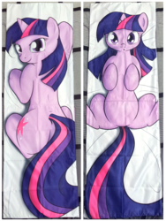 Size: 852x1131 | Tagged: safe, twilight sparkle, pony, unicorn, g4, body pillow, featureless crotch, female, irl, looking at you, mare, photo, pillow, unicorn twilight