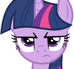 Size: 500x466 | Tagged: safe, artist:couth-kancerous, twilight sparkle, pony, unicorn, g4, disappointed, female, mare, simple background, solo, transparent background, unicorn twilight, vector