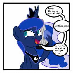 Size: 500x500 | Tagged: safe, artist:extremeasaur5000, princess luna, g4, exploitable meme, luna phone meme, meme, phone, phone sex