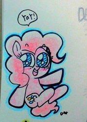 Size: 500x698 | Tagged: safe, artist:danadyu, pinkie pie, earth pony, pony, g4, female, solo