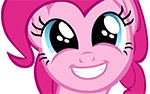 Size: 150x94 | Tagged: safe, artist:iks83, pinkie pie, earth pony, pony, g4, brilliant face, faic, solo