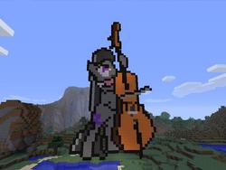 Size: 640x480 | Tagged: safe, artist:busoni, octavia melody, earth pony, pony, g4, bipedal, cello, female, game screencap, mare, minecraft, minecraft pixel art, musical instrument, pixel art, solo