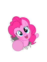 Size: 600x800 | Tagged: safe, artist:mc10215, pinkie pie, earth pony, pony, g4, female, fourth wall, hoofbump, mare, simple background, solo, transparent background