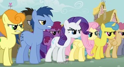 Size: 1581x857 | Tagged: safe, screencap, berry punch, berryshine, fluttershy, rarity, g4, youtube caption, youtube link