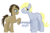 Size: 900x601 | Tagged: dead source, safe, artist:icedroplet, derpy hooves, doctor whooves, time turner, earth pony, pegasus, pony, g4, crying, dopey hooves, duo, female, male, mare, rule 63, simple background, stallion, the doctoress, transparent background, watermark