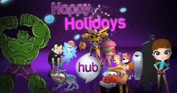 Size: 1364x721 | Tagged: safe, rainbow dash, dog, robot, g4, batman, batman the animated series, blythe baxter, bumblebee (transformers), chuck (chuck and friends), chuck and friends, clothes, dan, dan vs, dump truck, evil grin, faic, grin, hand on hip, happy holidays, hub logo, hubble, legs, littlest pet shop, lucky smarts, niblet, pound puppies, shorts, smiling, smug, smugdash, strawberry shortcake, strawberry shortcake (character), sugar cookie (pound puppies), super hero squad, the hub, the incredible hulk, transformers, transformers prime
