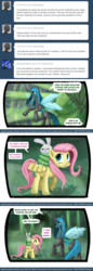 Size: 680x1973 | Tagged: safe, angel bunny, fluttershy, queen chrysalis, g4, ask, askchrysalis, egg, tumblr