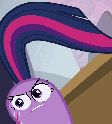 Size: 500x554 | Tagged: safe, edit, edited screencap, screencap, twilight sparkle, pony, g4, animated, ass up, butt, butt shake, buttface, female, plot, solo, special eyes, wat