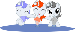 Size: 2004x875 | Tagged: safe, artist:pinkiepi314, oc, oc only, oc:apathia, oc:discentia, oc:karma, .svg available, milkshake, milkshake ponies, reddit, simple background, svg, transparent background, vector