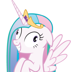 Size: 1276x1276 | Tagged: safe, pinkie pie, princess celestia, alicorn, pony, princess molestia, g4, adventure in the comments, adventure with pinkie clone, contemplating insanity, derp, female, floppy ears, grin, insanity, insanity face, mare, pinkamena diane pie, simple background, smiling, solo, spread wings, transparent background, vector, wide eyes