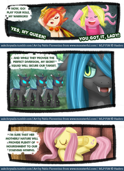 Size: 825x1141 | Tagged: safe, fluttershy, queen chrysalis, g4, ask, askchrysalis, tumblr