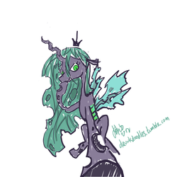 Size: 1280x1280 | Tagged: safe, artist:tako, queen chrysalis, g4, 30 minute art challenge