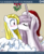 Size: 650x786 | Tagged: safe, artist:johnjoseco, princess celestia, surprise, ask princess molestia, princess molestia, g1, g4, bath, blushing, christmas, female, g1 to g4, generation leap, kiss on the lips, kissing, lesbian, mistletoe, shipping, supriselestia, wet mane