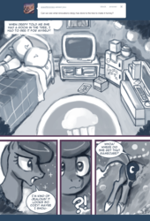 Size: 550x809 | Tagged: safe, artist:johnjoseco, princess luna, alicorn, pony, ask princess molestia, gamer luna, g4, ask, bed, butt, christmas, christmas tree, comic, computer, gamecube, hearth's warming eve, hooves, moonbutt, muffin, pillow, plot, refrigerator, television, tree, tumblr