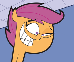 Size: 1200x1000 | Tagged: safe, scootaloo, g4, parody, tell me i'm pretty, the fairly oddparents, trixie tang
