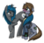 Size: 1047x1000 | Tagged: safe, artist:inlucidreverie, oc, oc only, oc:homage, oc:littlepip, pony, unicorn, fallout equestria, blushing, clothes, colored hooves, cutie mark, fanfic, fanfic art, flirting, floppy ears, gay, hooves, horn, jumpsuit, male, oc x oc, open mouth, pipboy, pipbuck, rule 63, seduction, ship:pipmage, shipping, simple background, smiling, tail seduce, teeth, transparent background, vault suit