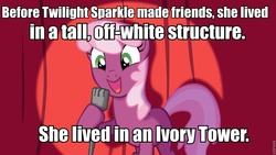 Size: 960x540 | Tagged: safe, cheerilee, twilight sparkle, g4, cheerilee pun, exploitable meme, meme, pun