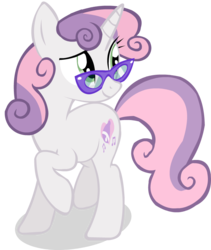 Size: 744x883 | Tagged: safe, artist:alicesstudio, sweetie belle, pony, g4, female, glasses, older, simple background, solo, transparent background, vector
