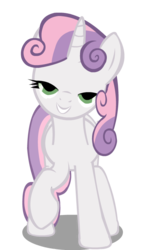 Size: 439x749 | Tagged: safe, artist:alicesstudio, sweetie belle, pony, unicorn, g4, bedroom eyes, female, looking at you, mare, older, show accurate, simple background, solo, transparent background, vector