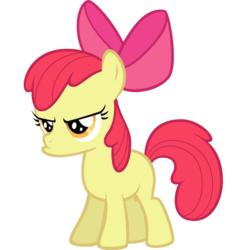 Size: 700x716 | Tagged: safe, artist:kuren247, apple bloom, earth pony, pony, g4, female, pouting, simple background, solo, transparent background, vector
