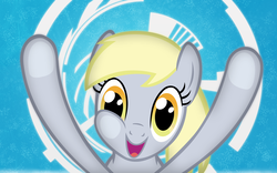 Size: 1920x1200 | Tagged: safe, artist:slurpynom, derpy hooves, pegasus, pony, g4, female, mare, underp, vector, wallpaper