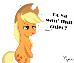 Size: 1746x1512 | Tagged: safe, artist:tyto-ovo, applejack, earth pony, pony, g4, bipedal, drunk, drunk aj, hind legs