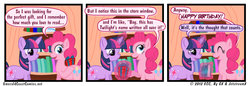 Size: 950x327 | Tagged: safe, artist:gx, artist:jetstreamx, pinkie pie, twilight sparkle, g4, comic, horsepower, twilight (series)