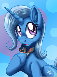 Size: 900x1200 | Tagged: safe, artist:inuhoshi-to-darkpen, trixie, pony, unicorn, g4, alicorn amulet, ear fluff, female, mare, solo, unshorn fetlocks