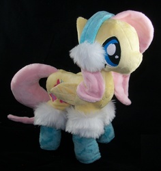 Size: 2294x2432 | Tagged: safe, artist:finnickie, fluttershy, pony, g4, boots, earmuffs, irl, photo, plushie, solo