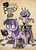 Size: 500x700 | Tagged: safe, artist:shepherd0821, spike, twilight sparkle, dragon, pony, unicorn, g4, style emulation, tim burton