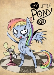 Size: 500x700 | Tagged: safe, artist:shepherd0821, rainbow dash, pegasus, pony, g4, style emulation, tim burton