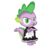 Size: 500x500 | Tagged: safe, artist:mileselectric, spike, dragon, g4, clothes, crossdressing, lusty baby dragon maid, maid, simple background, solo, transparent background, unamused