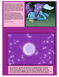 Size: 1200x1553 | Tagged: safe, artist:darkstarchan, trixie, g4, magic duel, comic, faceplant, moon, sparkles trixes and magic